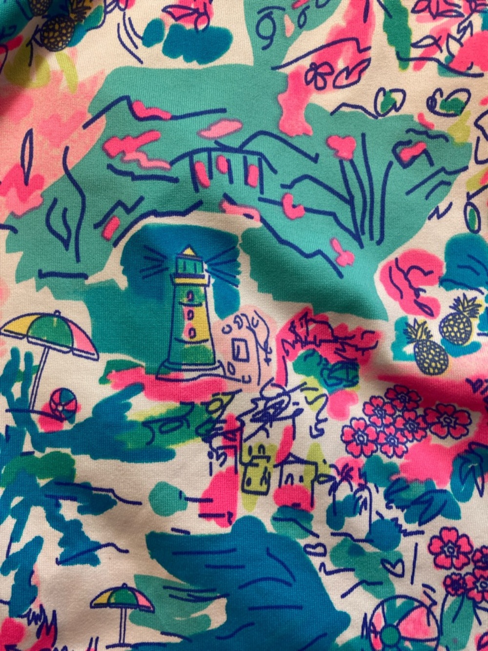 Lulu-B Coastal Floral Mini Skirt in Teal, Pink & White - Picture 5 of 12